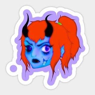 Demon anime girl Sticker